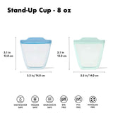 Tot Silicone Reusable Bag - 2-Piece Stand-Up Cup Set Q6