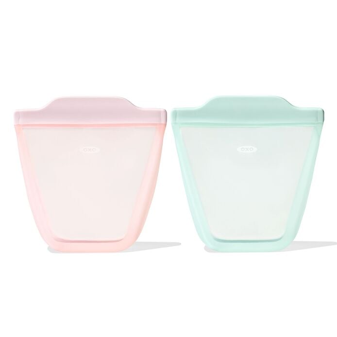 Tot Silicone Reusable Bag - 2-Piece Stand-Up Cup Set Q6