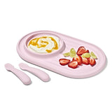 Textured Suction Plate & Spoons Set – 3-Piece T0