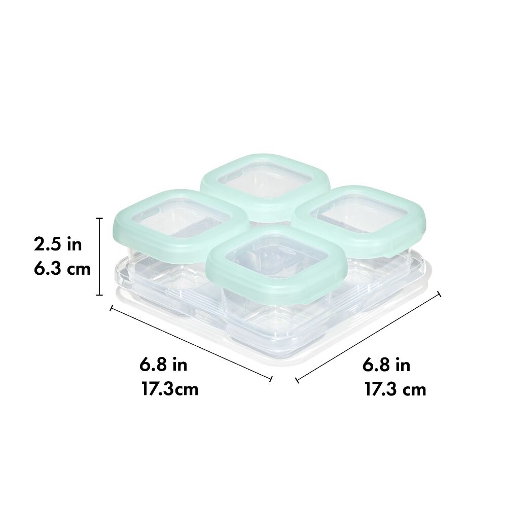 Baby Blocks Food Storage Containers (4 oz) - Opal Q4