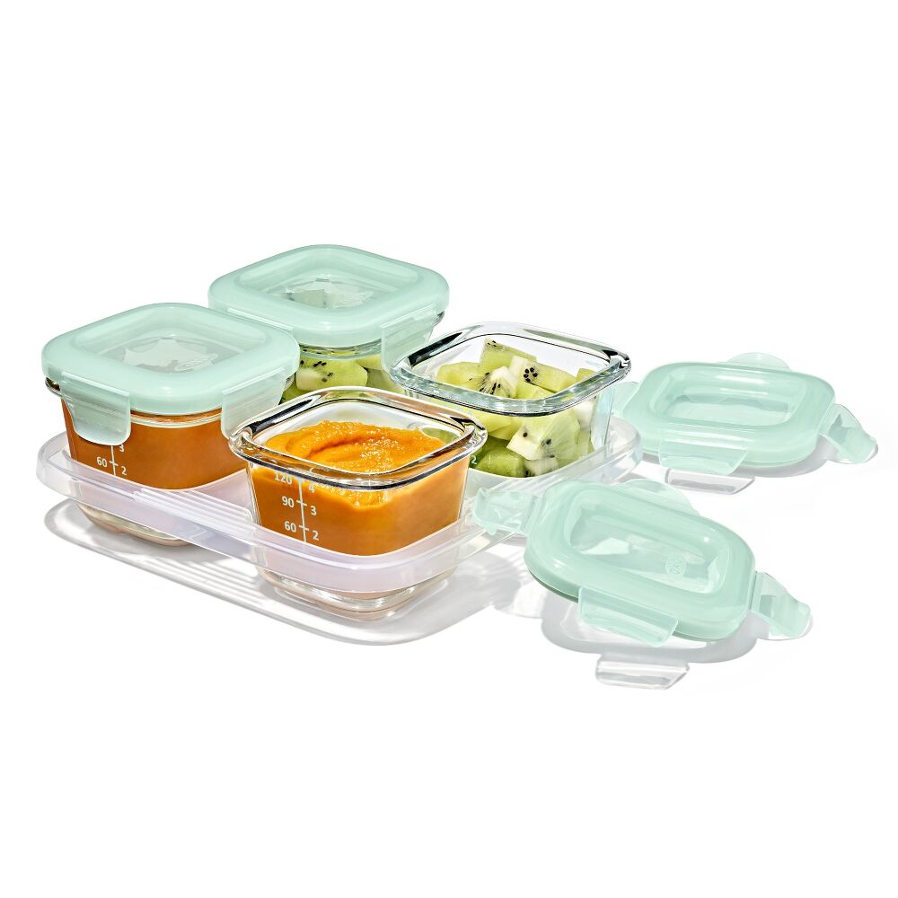 Glass Baby Blocks Food Storage Containers (4 oz) - Opal A9