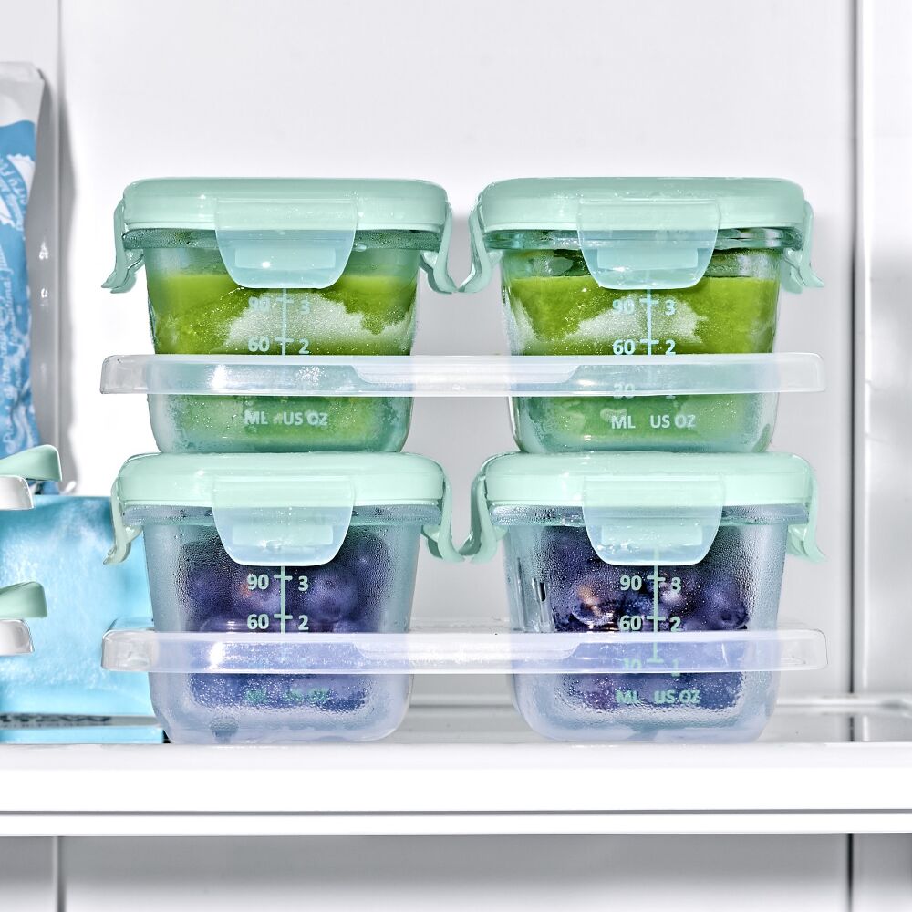 Glass Baby Blocks Food Storage Containers (4 oz) - Opal A9