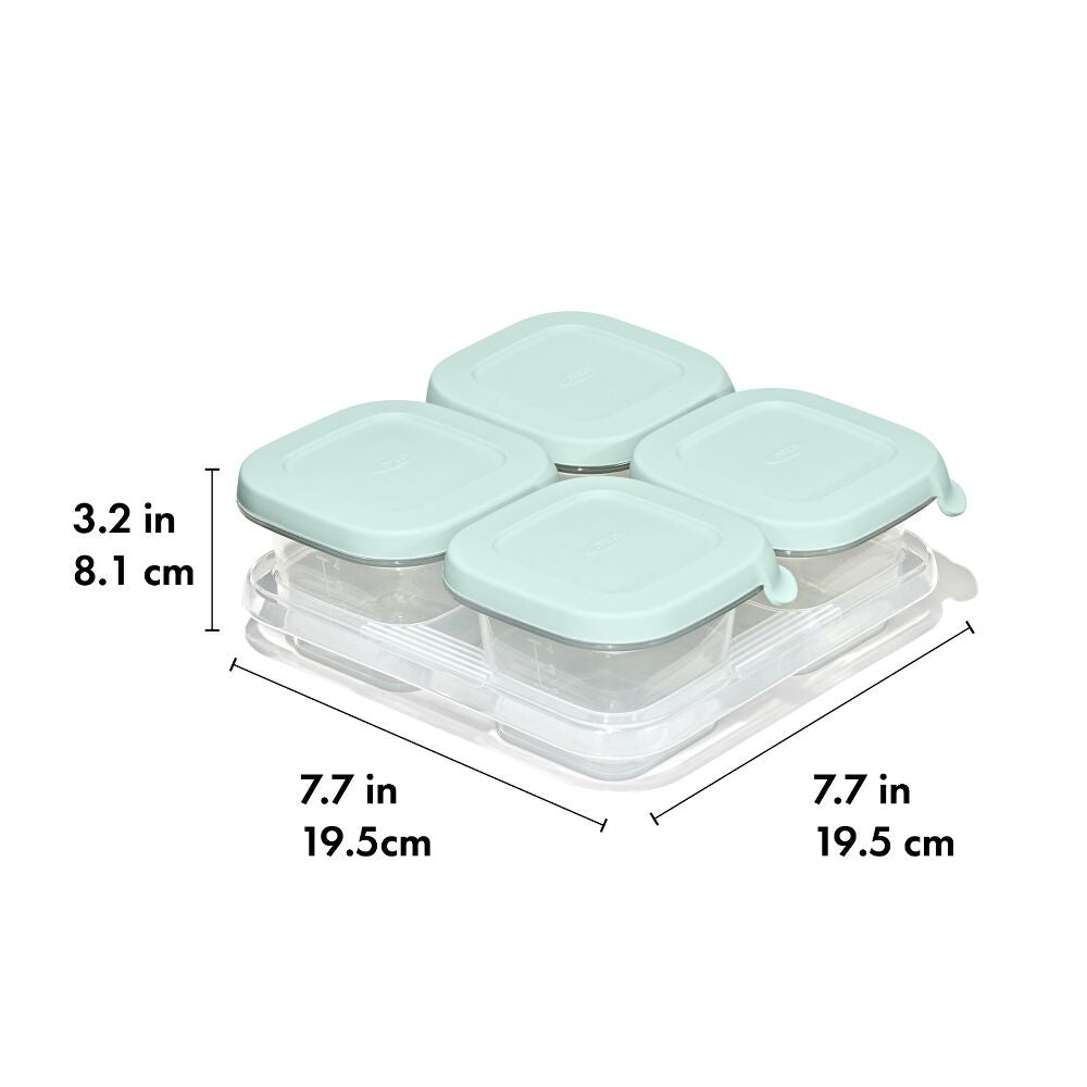Silicone Baby Blocks Food Storage Containers (4 oz) - Opal P7