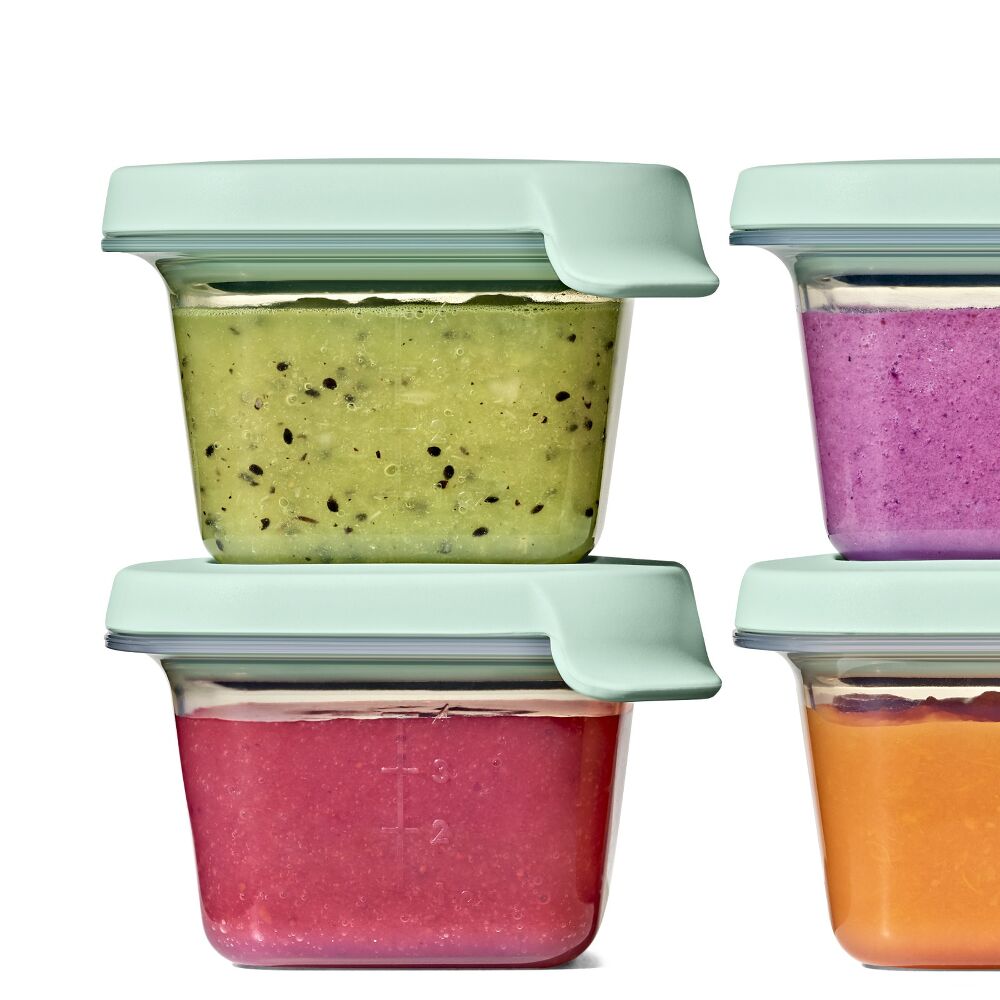 Silicone Baby Blocks Food Storage Containers (4 oz) - Opal P7