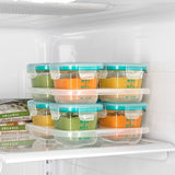 Baby Blocks Glass Food Storage Containers 4 Oz - Tot Teal V6