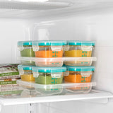 Baby Blocks Glass Food Storage Containers 4 Oz - Tot Teal V6