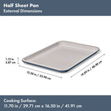 Non-Stick Pro Ceramic Coated Metal Bakeware Half Sheet Pan P0