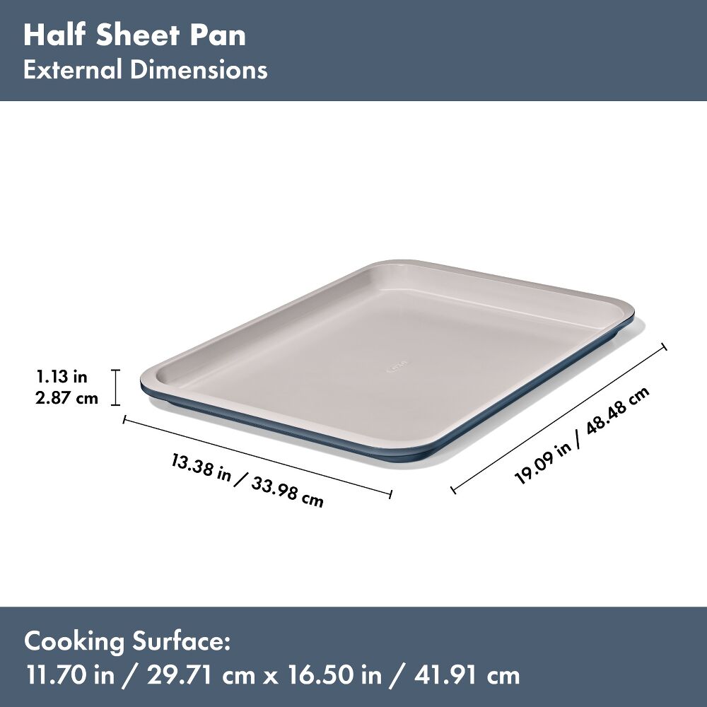 Non-Stick Pro Ceramic Coated Metal Bakeware Half Sheet Pan P0